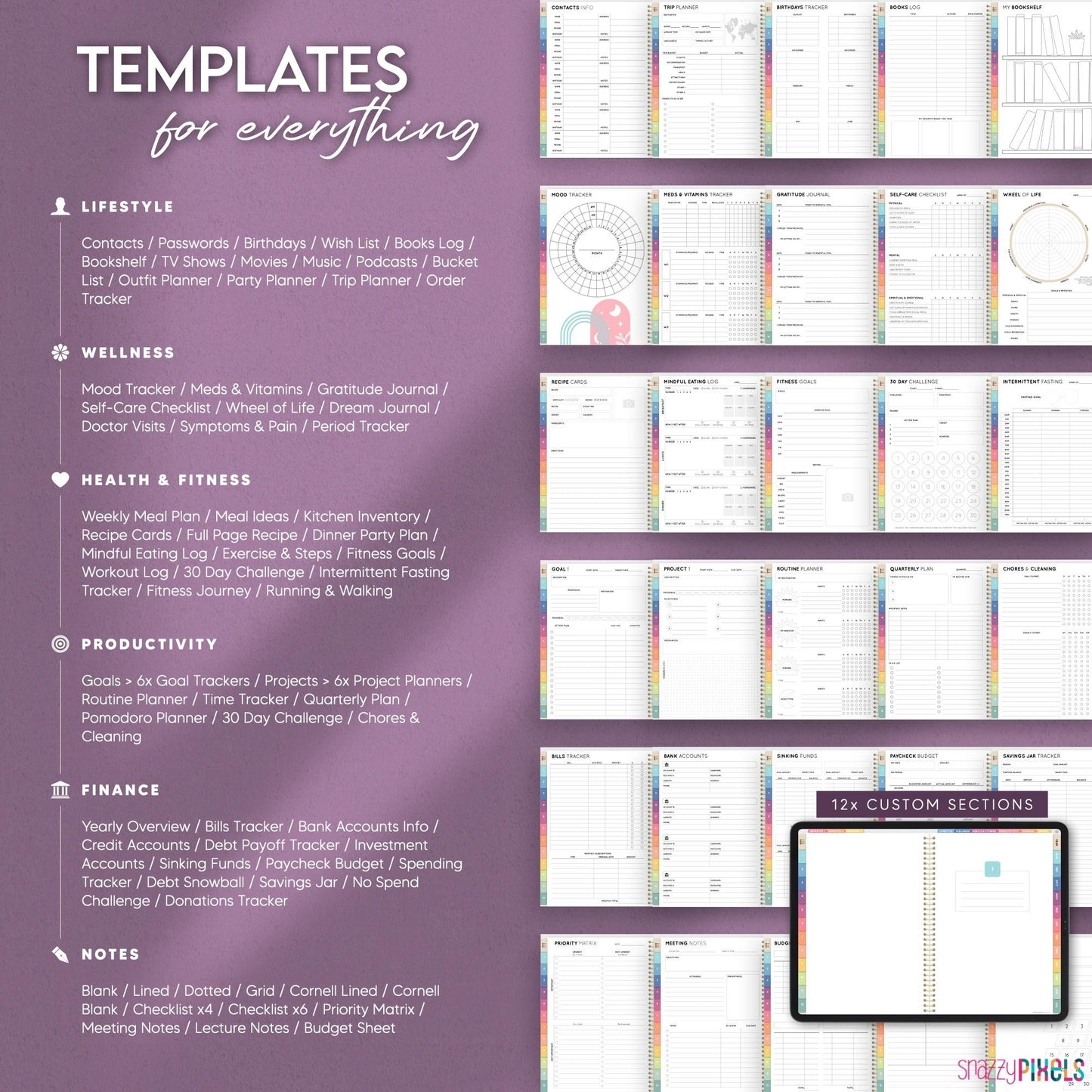 Digital Student Planner AUGUST 2025 DATED All-in-One, Digital Academic College School Planner, Digital Notes