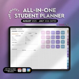 Home all in one digital student planner (cool), 2025 2026 academic planner, digital college planner, goodnotes